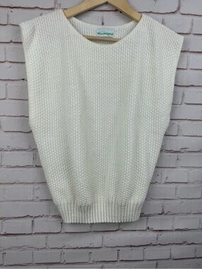 Willow Ridge Cream Textured Knit Sweater Vest
